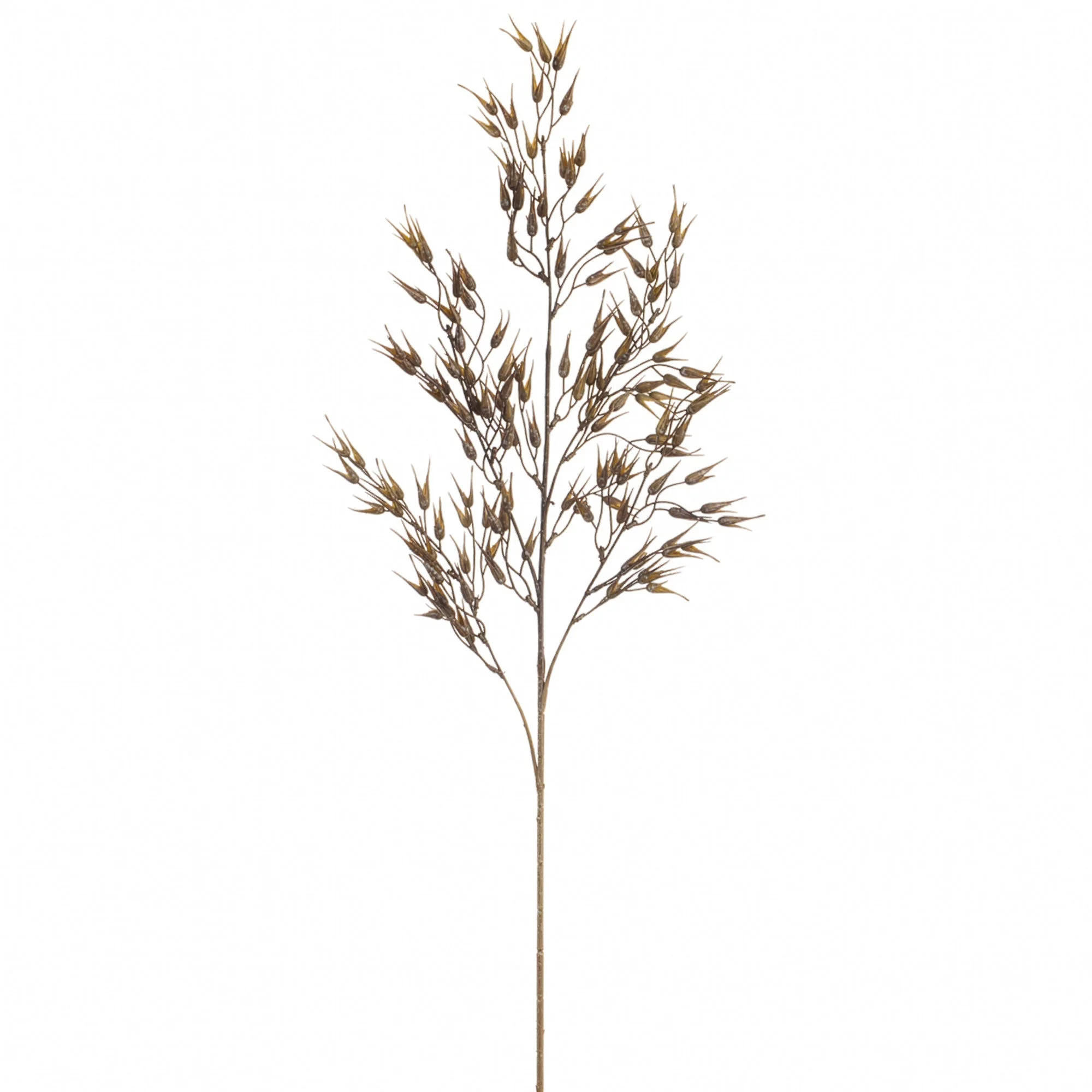 36" Artificial Plastic Wheat Grass Stem -Dark Brown (Pack of 12)