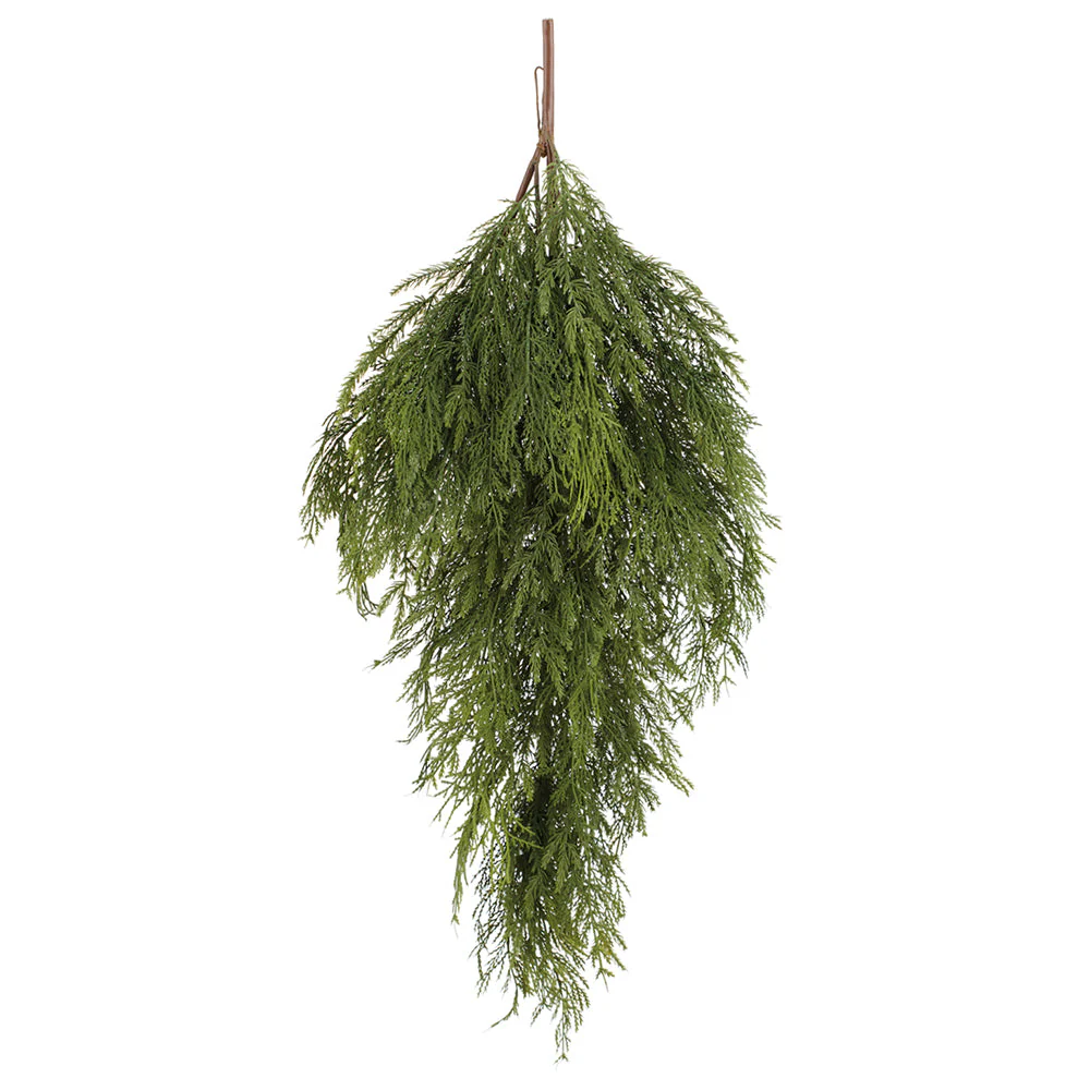 36" Deluxe Artificial Mixed Cedar Teardrop Swag -Green (Pack of 4)