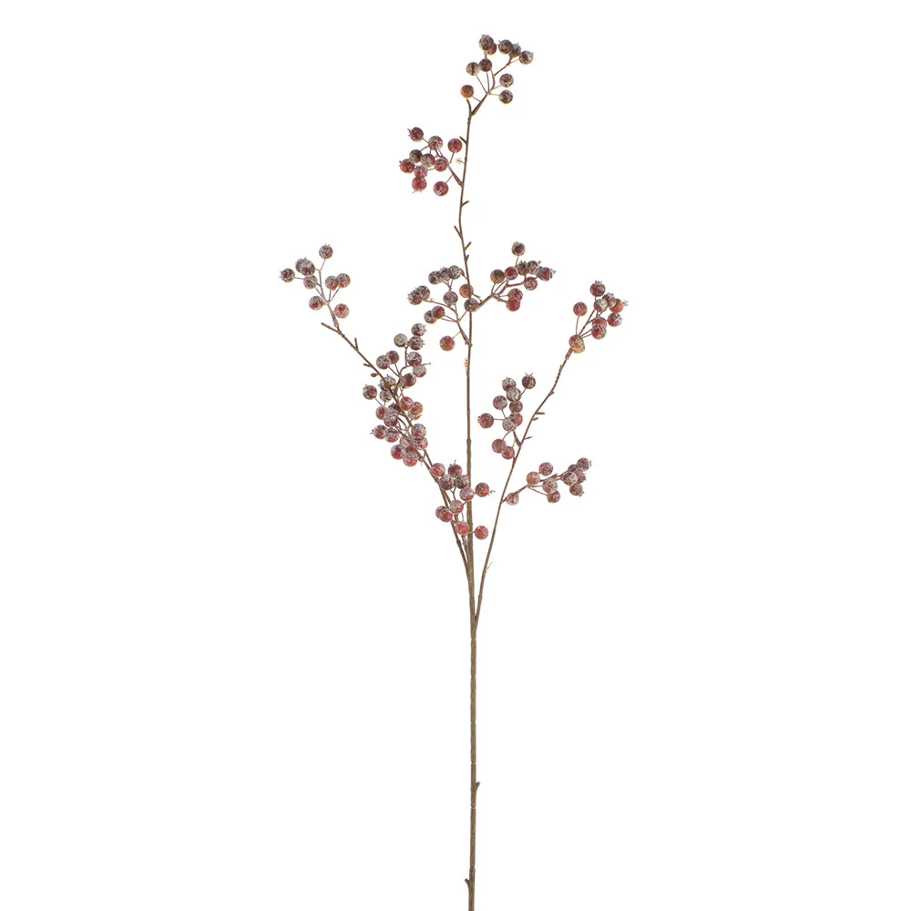 36" Faux Berry Stem -Orange (Pack of 6)