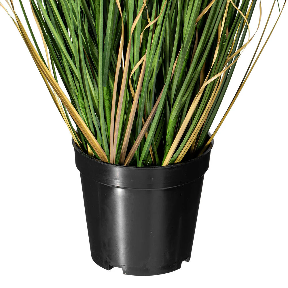 36" IFR PVC Curled Grass Artificial Plant w/Pot -Green - Image 2
