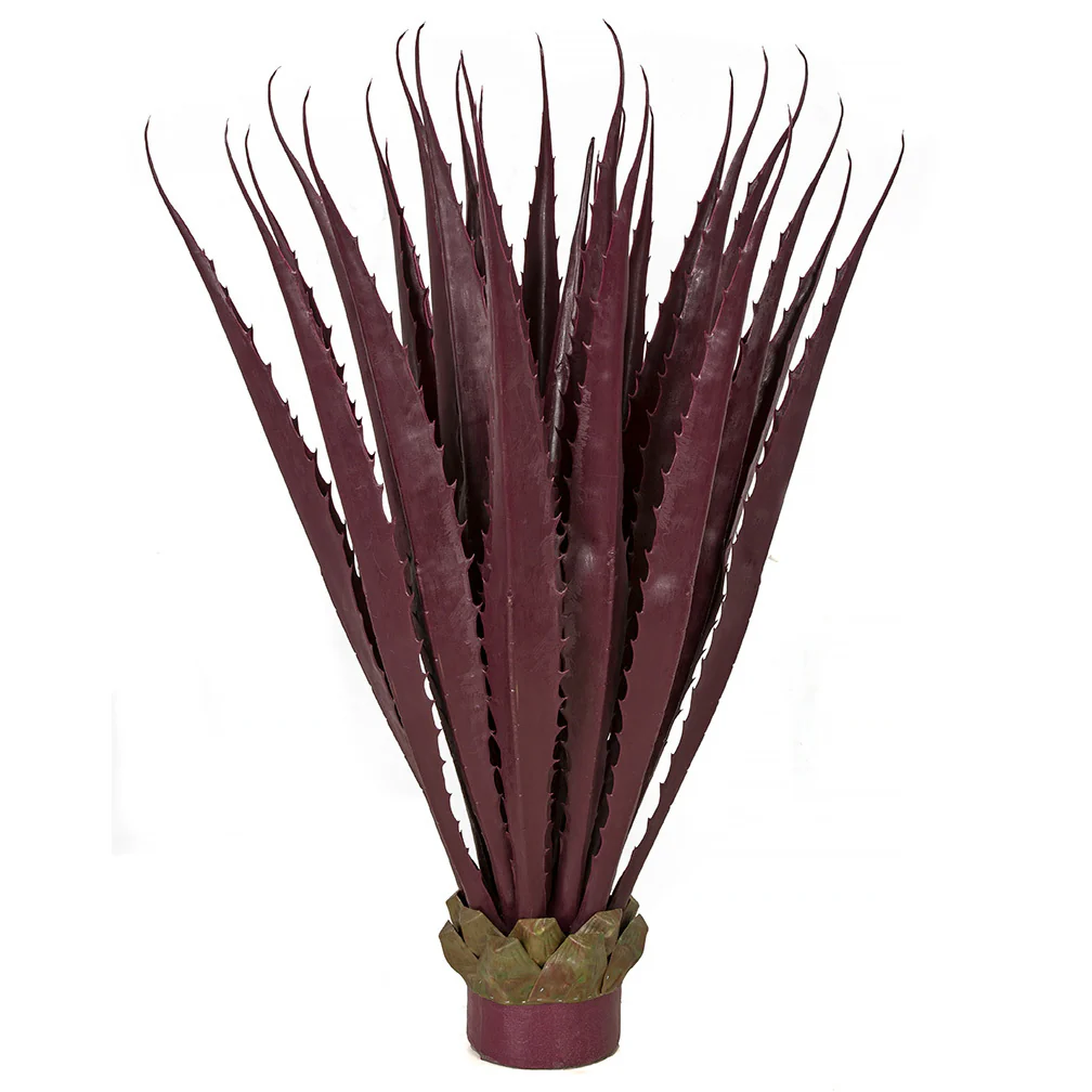 36" Outdoor UV-Proof Artificial Agave Plant -Burgundy/Wine