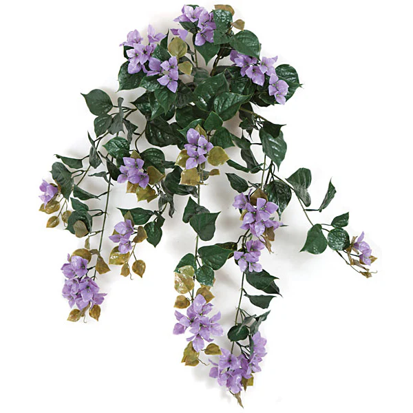 36" Outdoor UV-Proof Artificial Bougainvillea Flower Bush -Purple (Pack of 4)