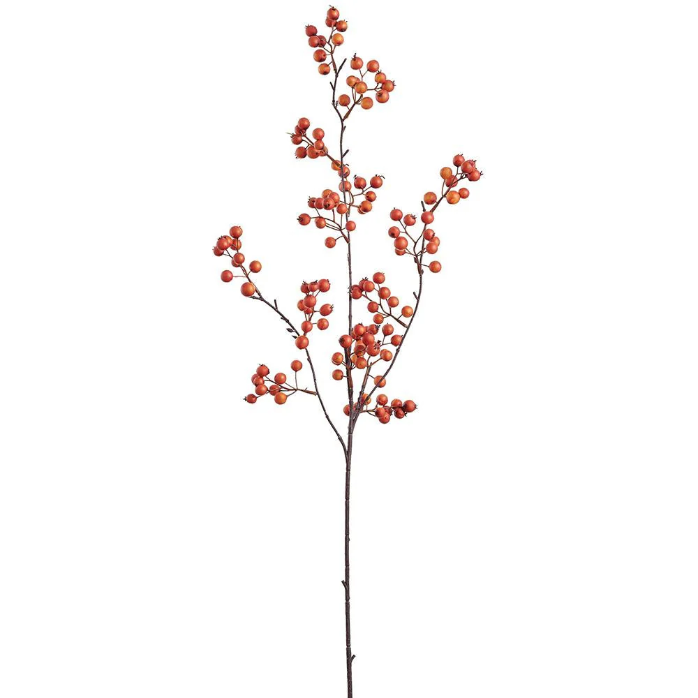 36" Outdoor UV-Resistant Artificial Berry Stem -2 Tone Orange (Pack of 24)