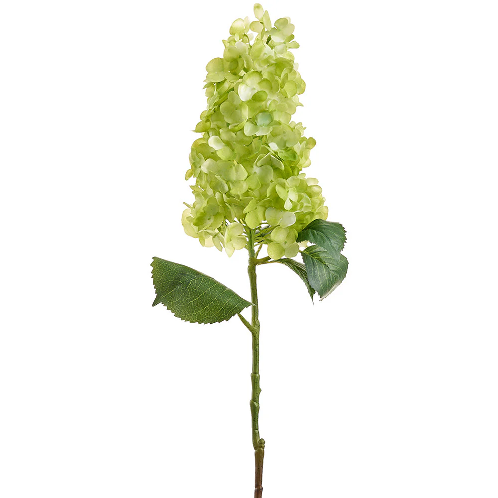 36" Real Touch Cone Hydrangea Silk Flower Stem -Green (Pack of 6)