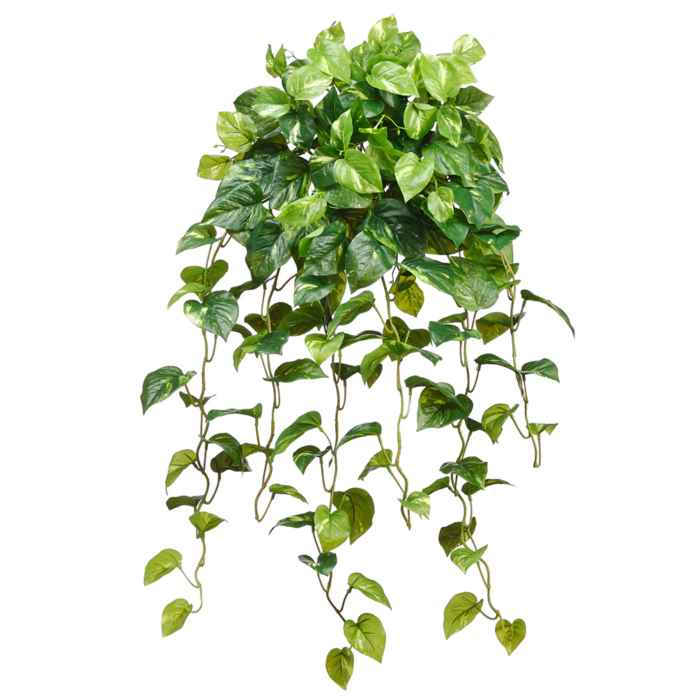 36" Real Touch Silk Pothos Leaf Plant -Green (Pack of 4)