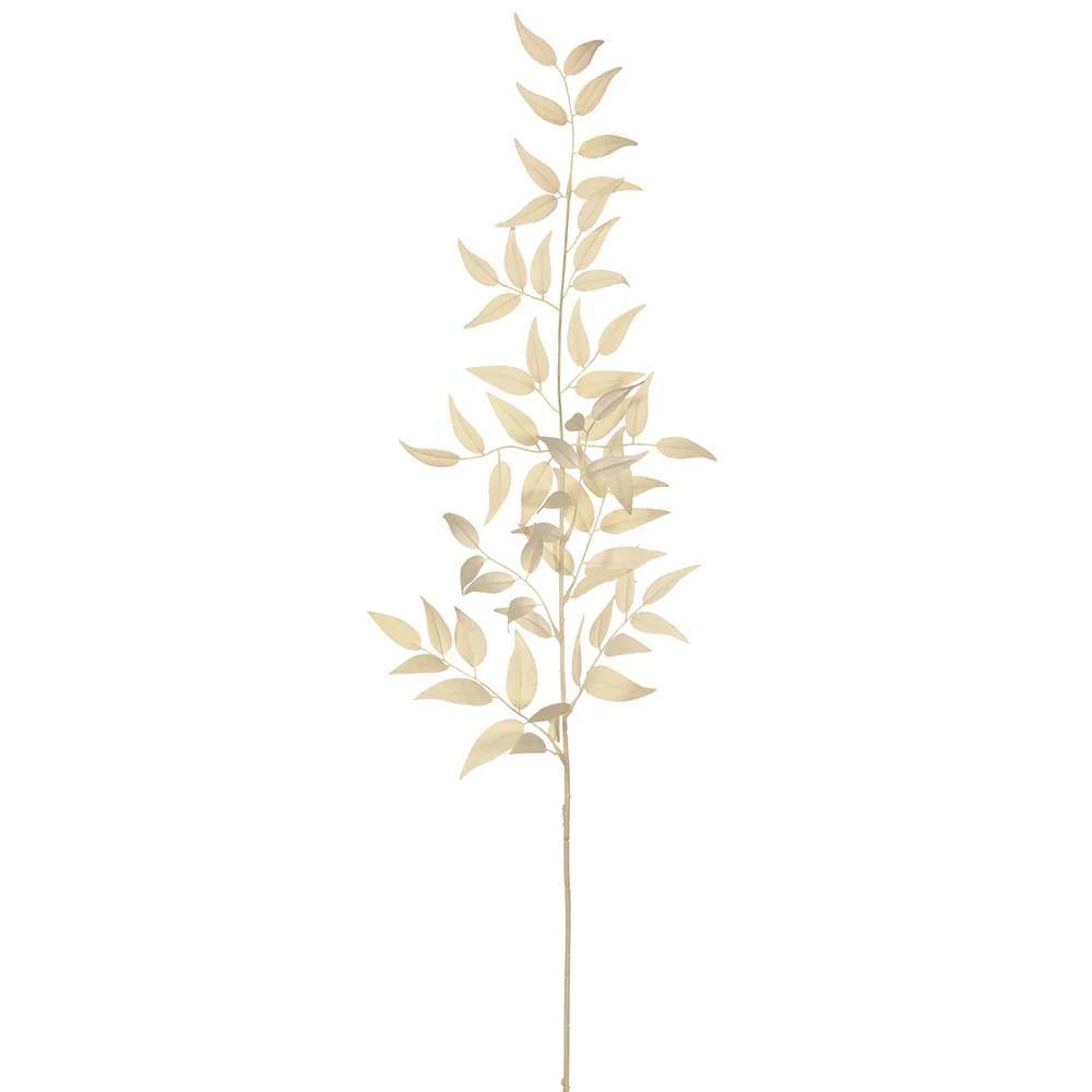36" Silk Italian Ruscus Leaf Stem -Cream (Pack of 12)