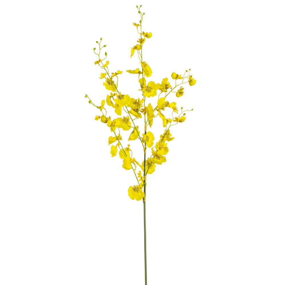 36" Silk Oncidium Orchid Flower Stem -Yellow (Pack of 12)
