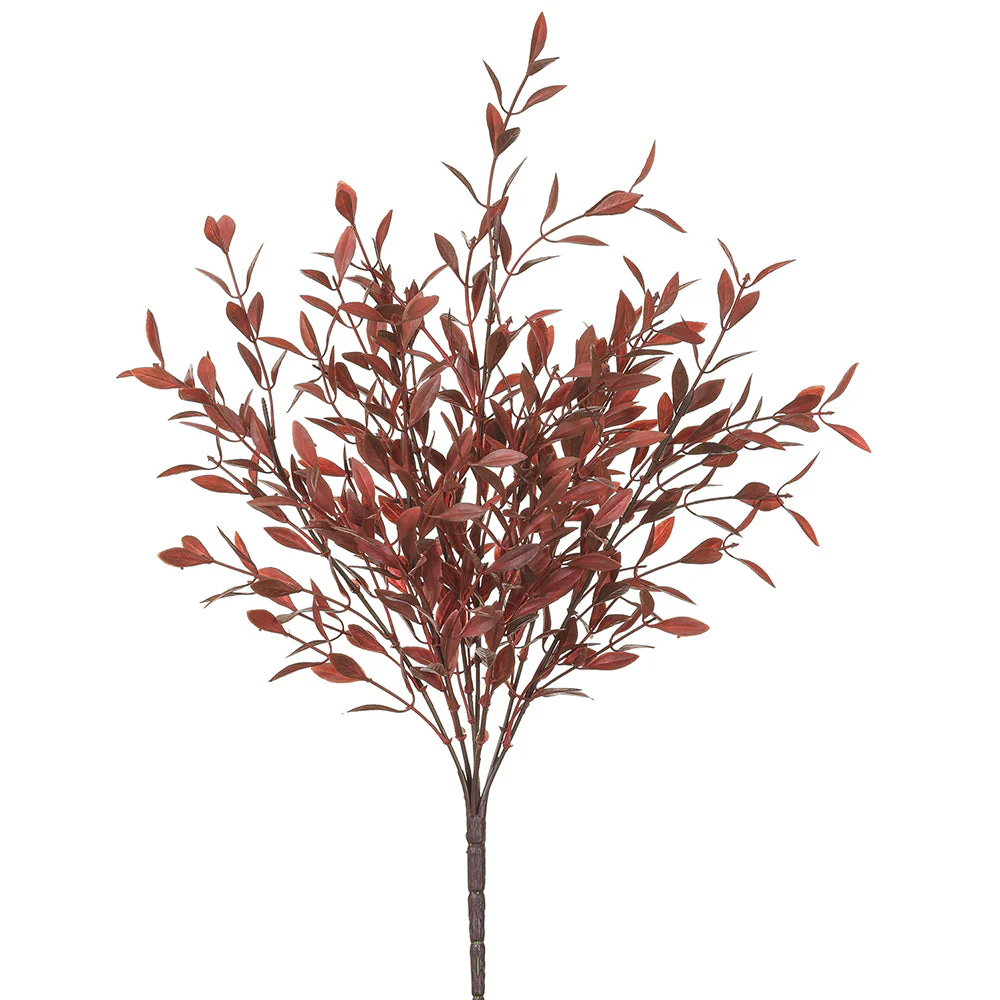 36" Willow Leaf Artificial Plant -Burgundy/Brown (Pack of 36)
