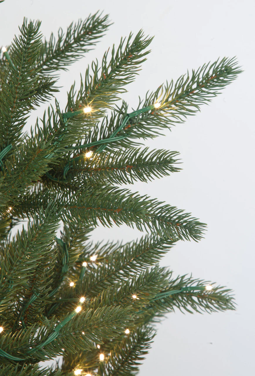 3'6"Hx25"W PE Dawson Fir Artificial Tree, Micro LED Pre-Lit -Green - Image 2