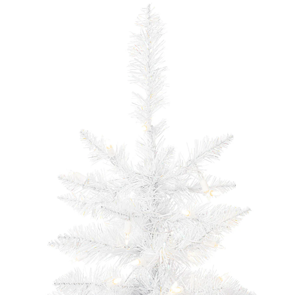 3'6"Hx26"W Sparkle White Spruce Artificial Christmas Tree, LED Pre-Lit -White - Image 2