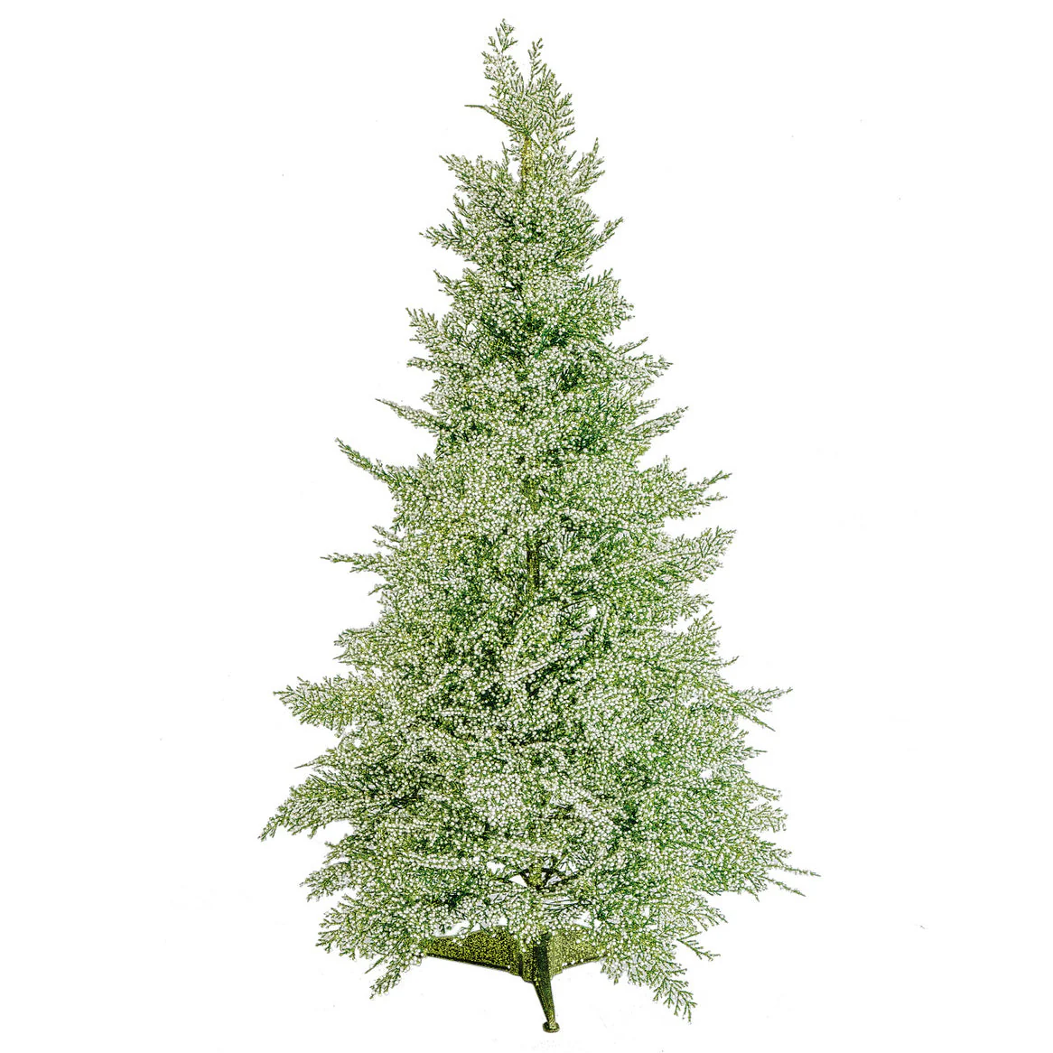 36"x23"W Glittered Snowball Cedar Artificial Christmas Tree, Unlit -Green/White (Pack of 2)
