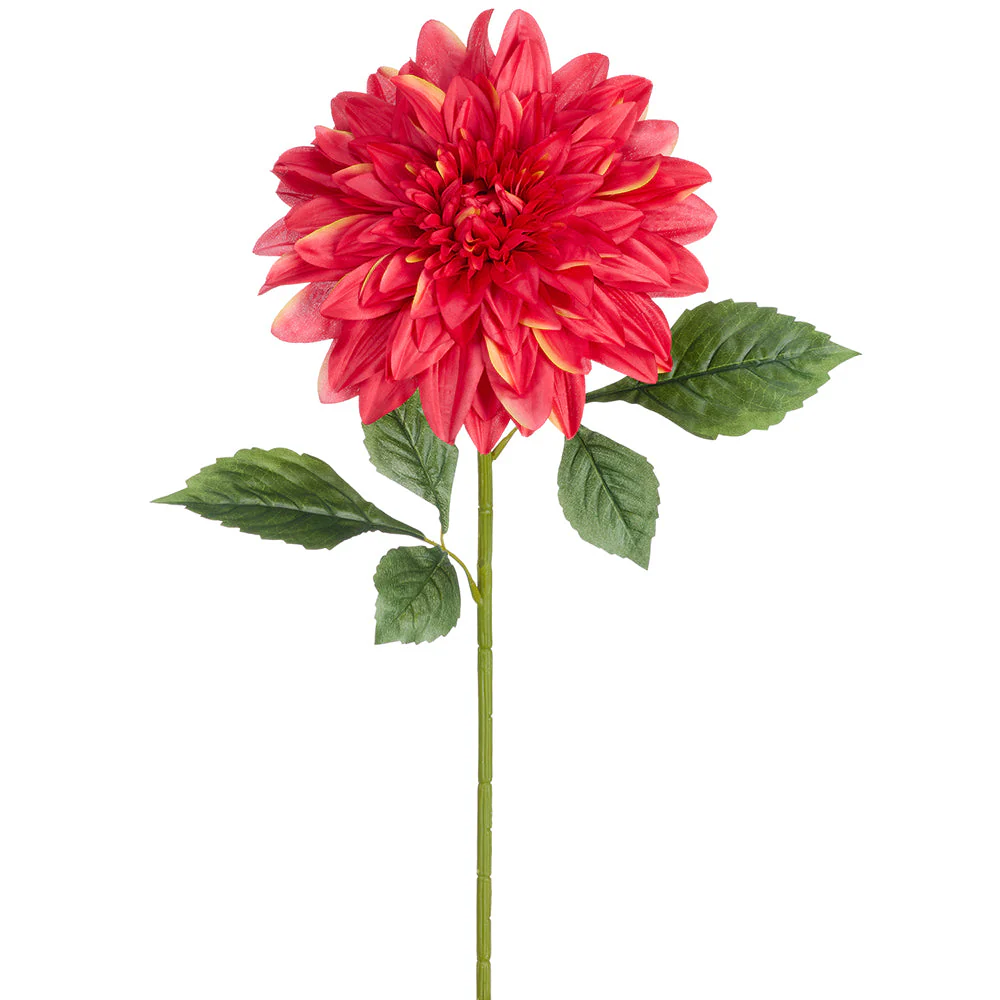 37.5" Dahlia Silk Flower Stem -Red (Pack of 6)