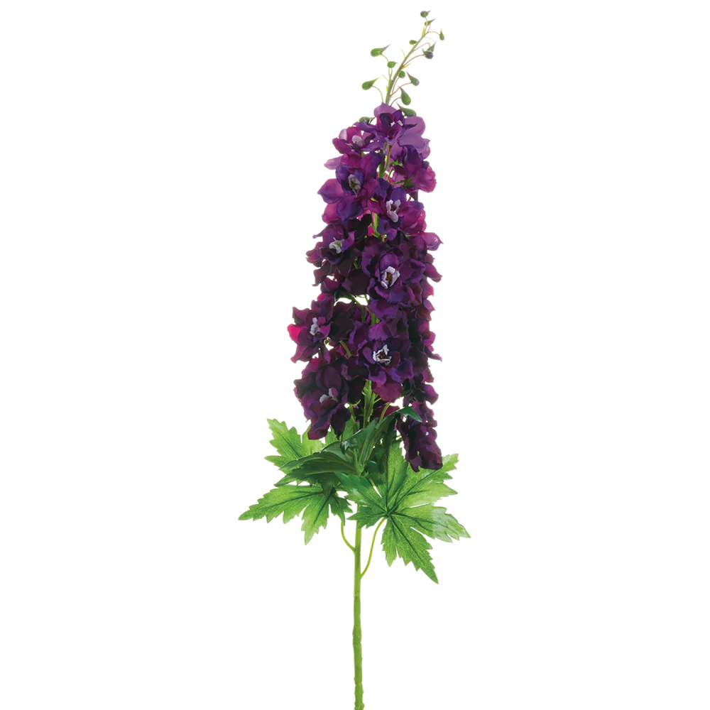 37.5" Silk Delphinium Flower Spray -Dark Purple (Pack of 6)
