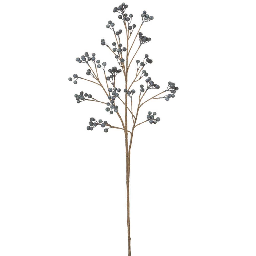 37" Artificial Berry Stem -Blue (Pack of 12)