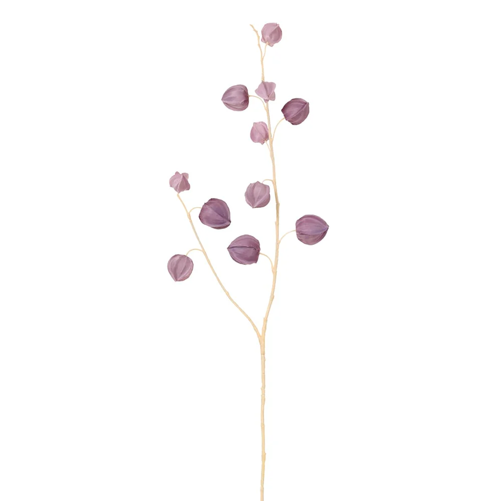 37" Chinese Lantern Artificial Flower Stem -Lavender (Pack of 12)