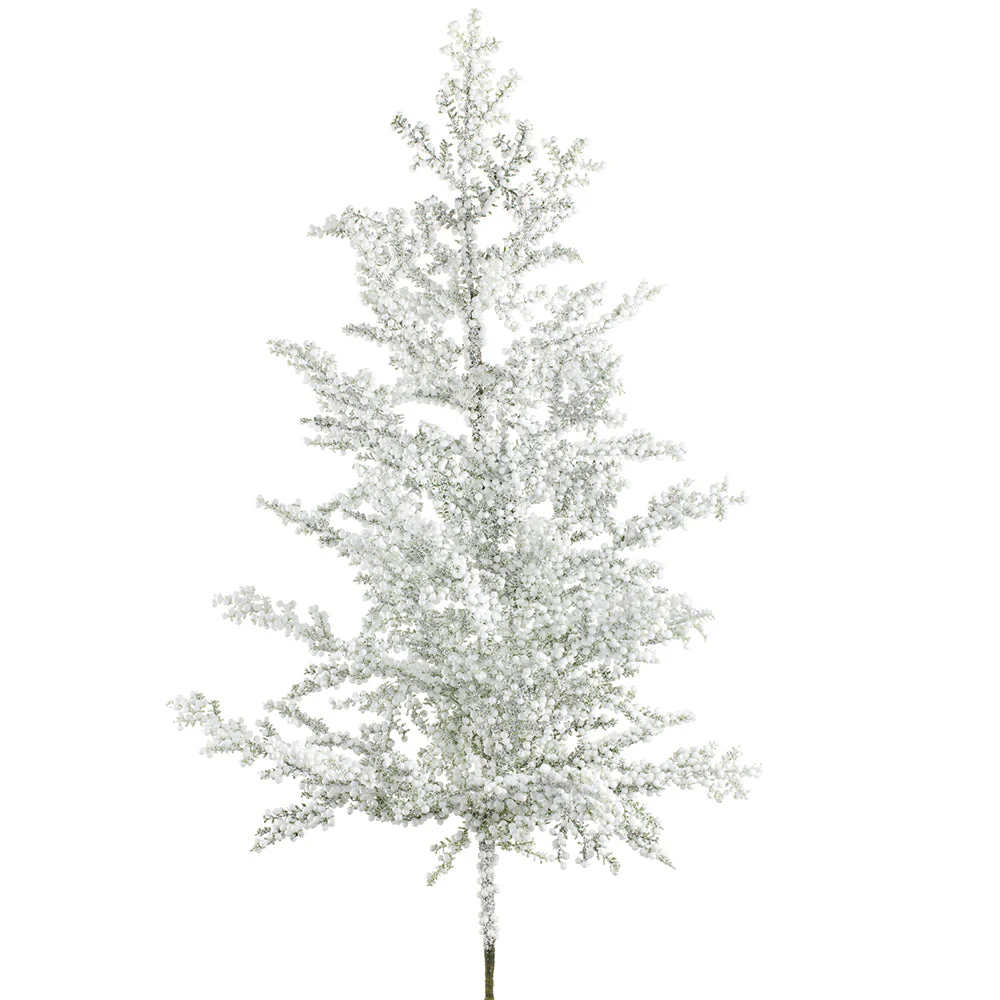 37" Flocked Artificial Mini Berry Tree -White (Pack of 4)