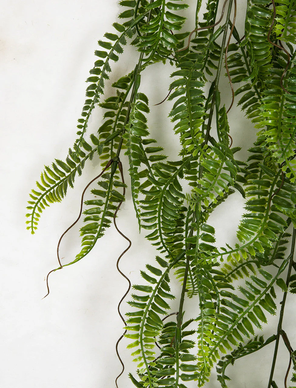 37" Outdoor UV-Resistant Artificial Hanging Fern Leaf Plant -Green (Pack of 12) - Image 3