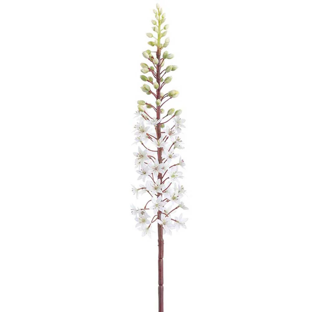 37" Pineapple Lily Silk Flower Stem -White (Pack of 6)