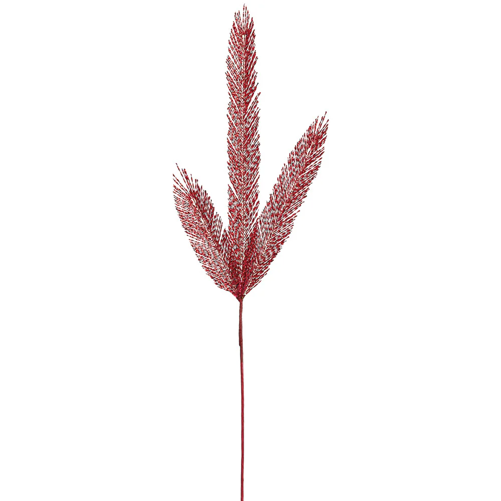 37" Tinsel Artificial Pine Stem -Red (Pack of 12)