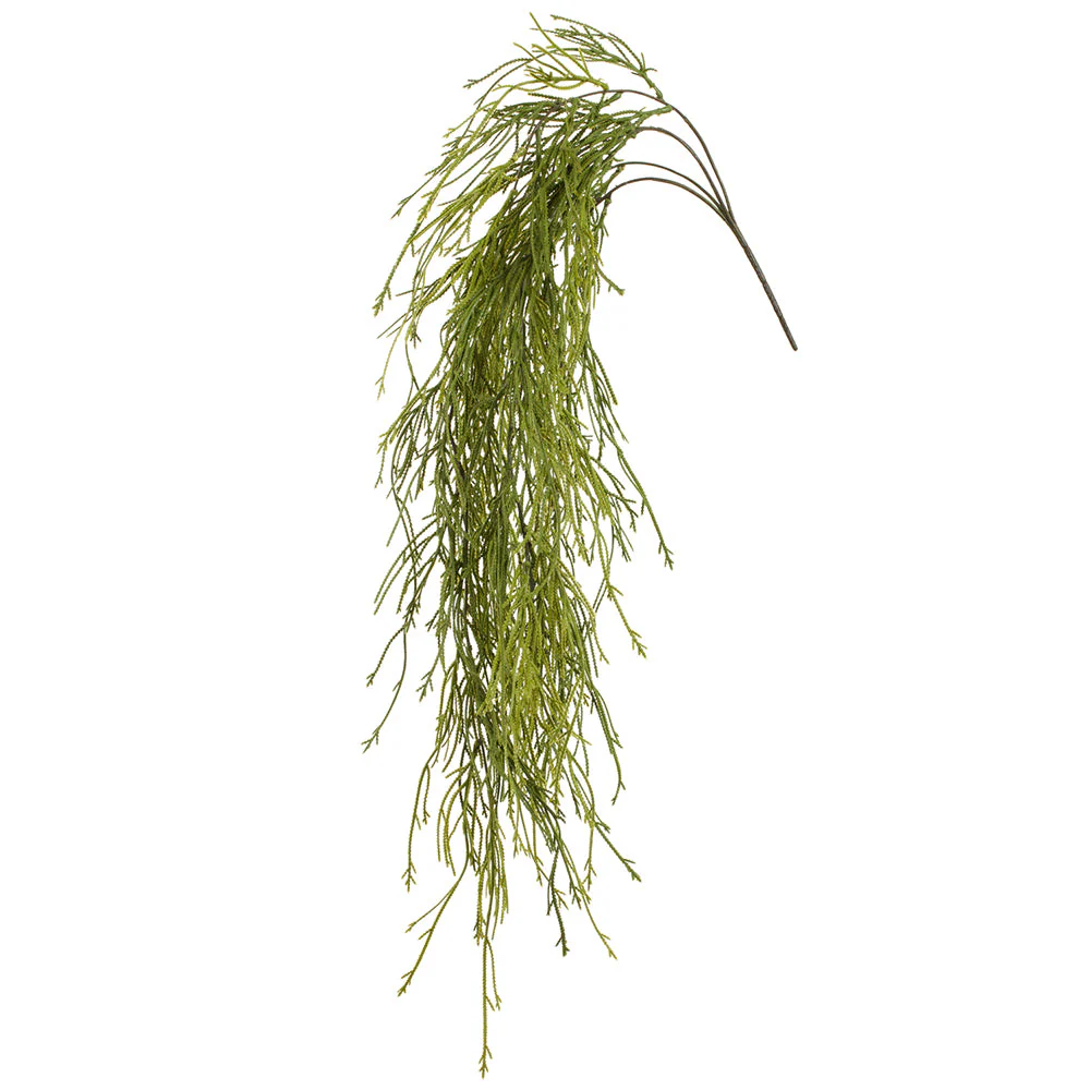 38.5" Outdoor UV-Resistant Artificial Hanging Clubmoss Fern Leaf Plant -Green (Pack of 12)