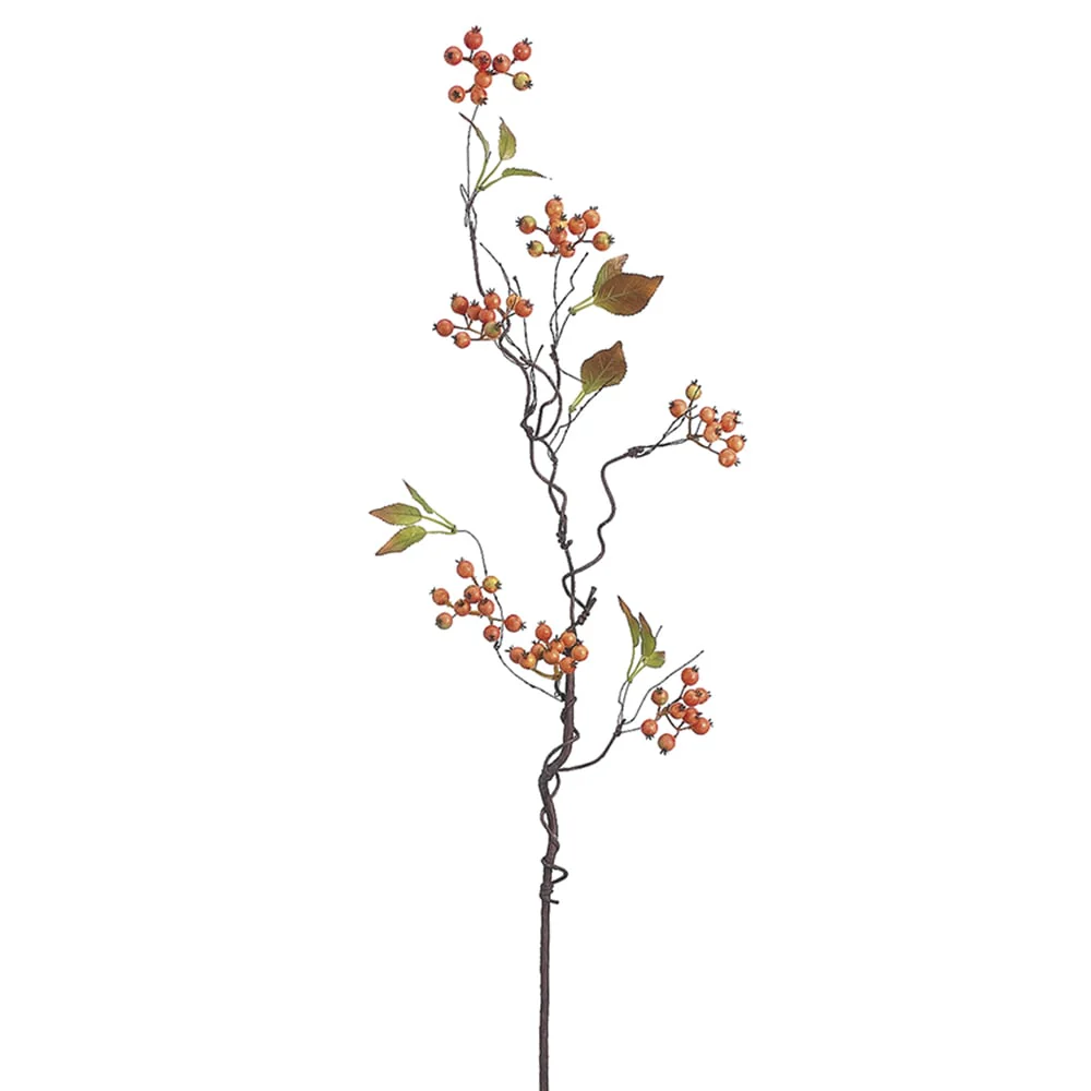 38" Artificial Berry Spray -Orange (Pack of 12)