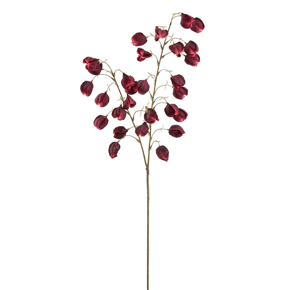 38" Artificial Chinese Lantern Flower Stem -Burgundy (Pack of 12)