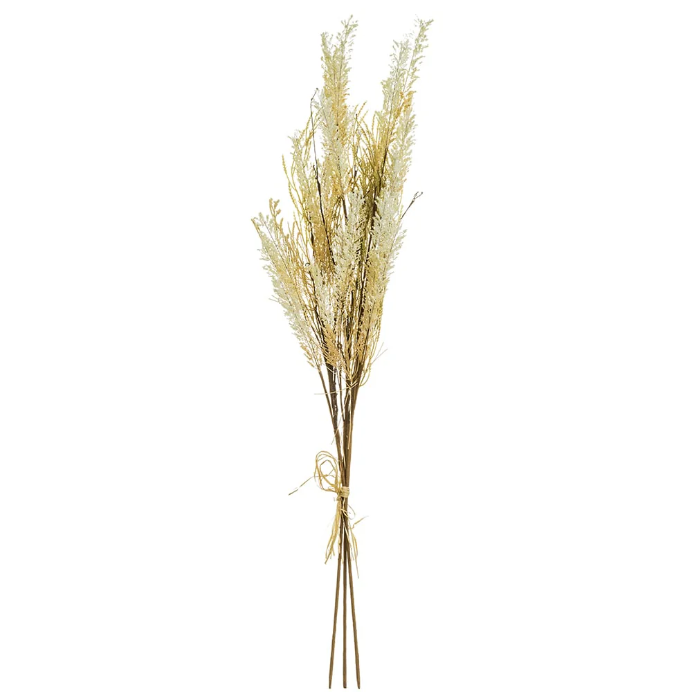 38" Artificial Rattail Grass Stem Bundle -Beige/Cream (Pack of 6)