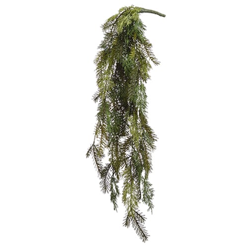 38" Hanging Mixed Pine Artificial Stem -Green (Pack of 6)