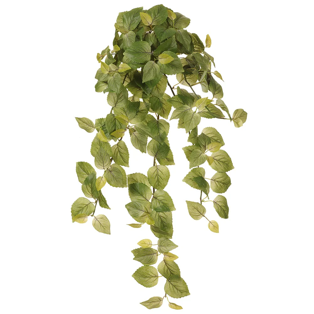 38" Hanging Perilla Leaf Silk Plant -Green (Pack of 6)