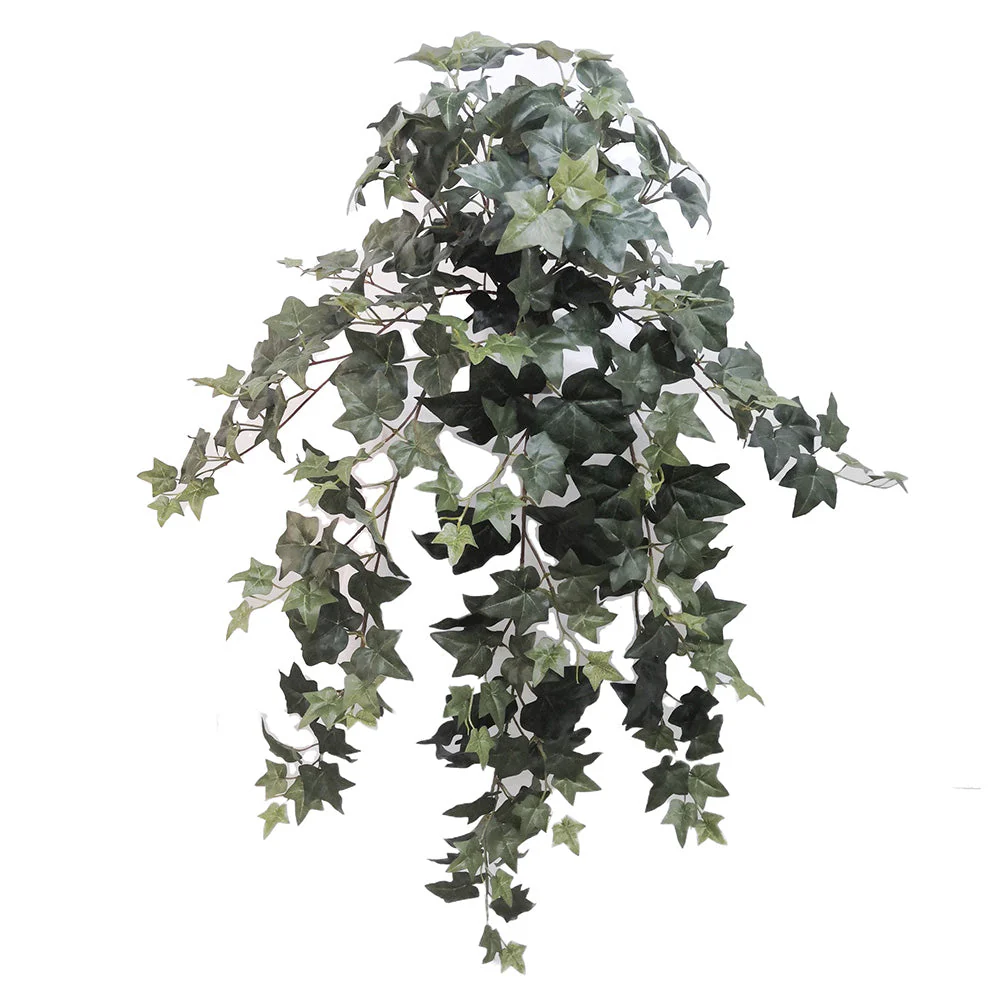 38" Hanging Silk Ivy Leaf Plant -Green (Pack of 6) - Image 2