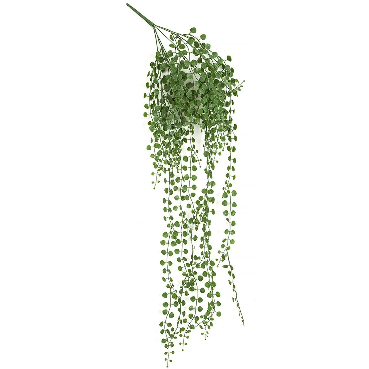 38" Outdoor UV-Proof Artificial Hanging Button Leaf Fern Plant -Green (Pack of 6)