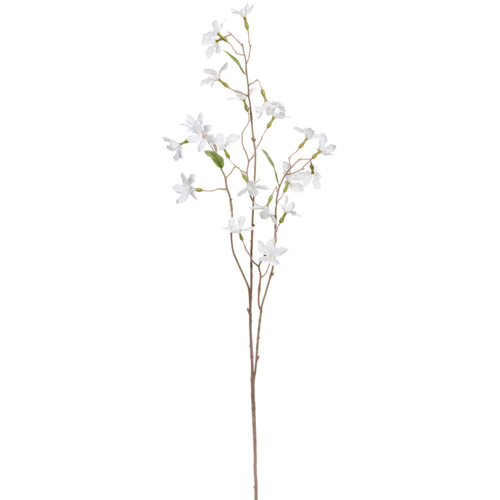 38" Stephanotis Silk Flower Stem -White (Pack of 12)