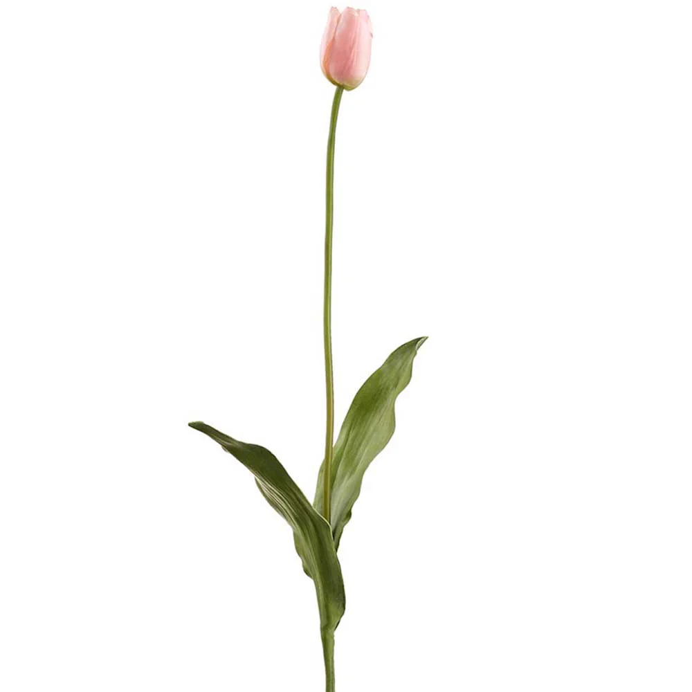 38" Tulip Silk Flower Bud Stem -Peach (Pack of 12)