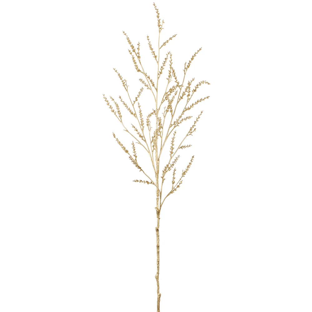 39.5" Metallic Artificial Amaranthus Flower Stem -Gold (Pack of 12)