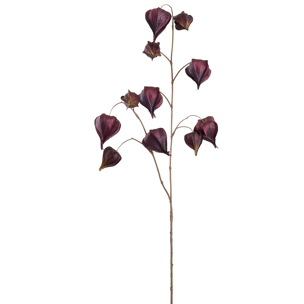 39" Artificial Chinese Lantern Flower Stem -Purple (Pack of 12)