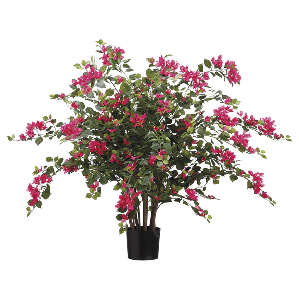 39" Bougainvillea Flower Silk Plant w/Pot -Beauty