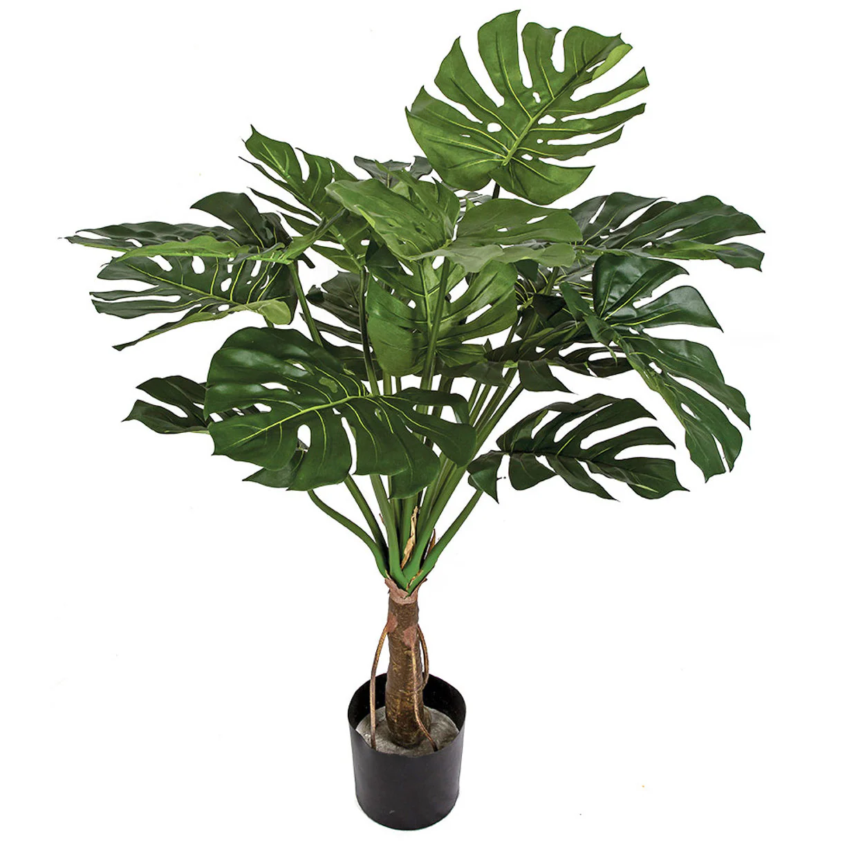 3'9" IFR Split Philodendron Monstera Leaf Artificial Plant w/Pot -Green - Image 2