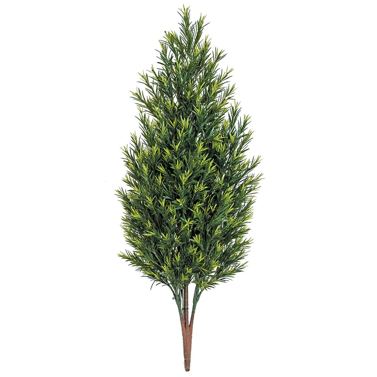 39" Outdoor UV-Proof Artificial Podocarpus Cone-Shaped Topiary -Green