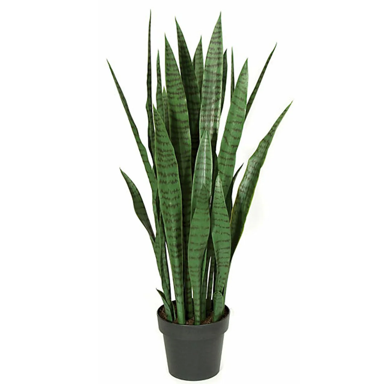 39" Sansevieria Snake Artificial Plant w/Pot -Green