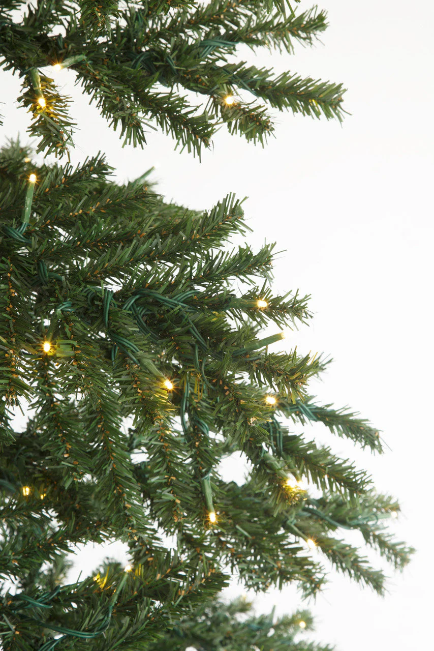 3'Hx20"W Alpine Artificial Christmas Tree, LED Pre-Lit (Warm White, Multi-Mode) -Green - Image 2