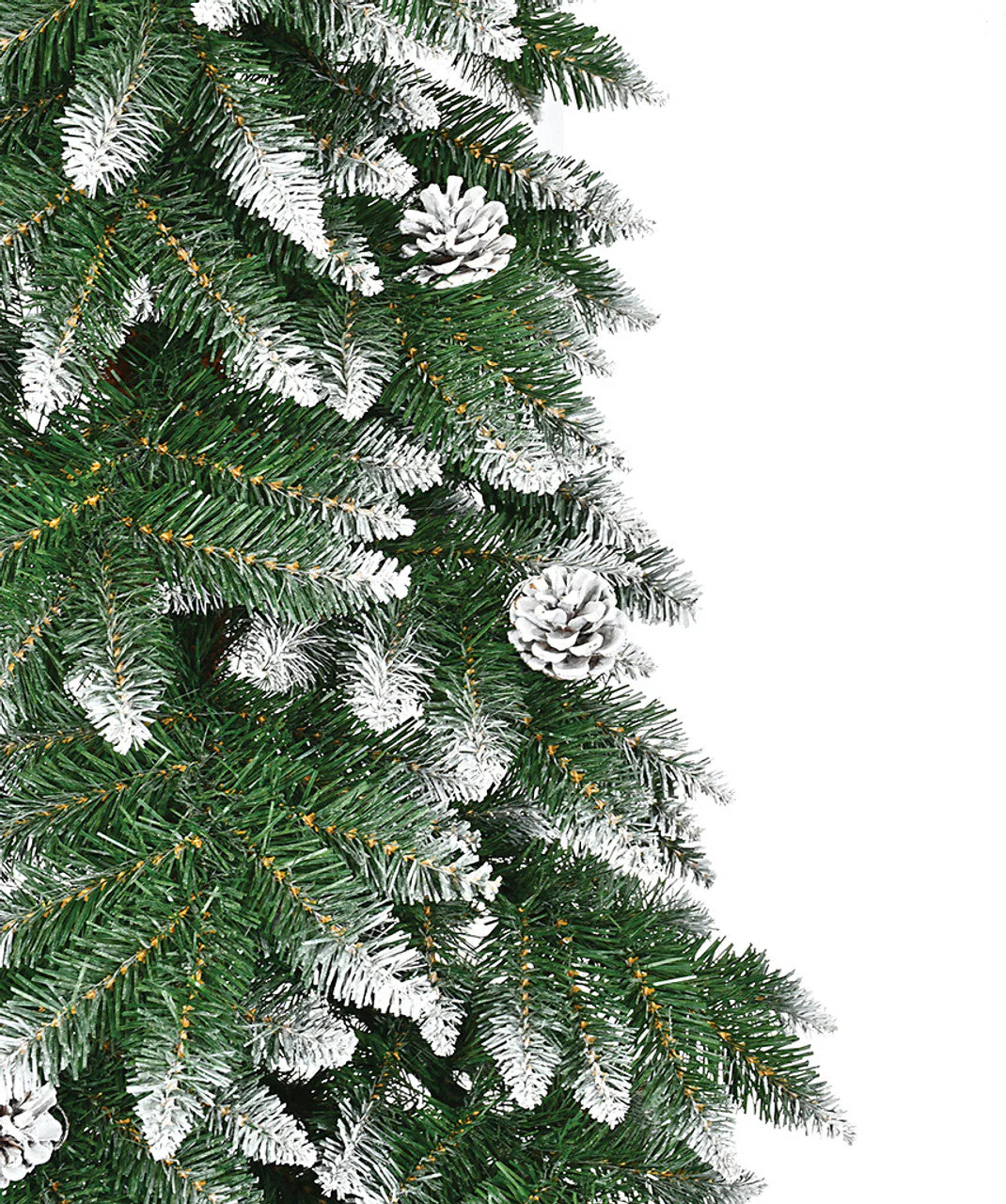 3'Hx24"W Snow Tipped Alpine & Pinecone Artificial Christmas Tree, Unlit -Green/White - Image 2