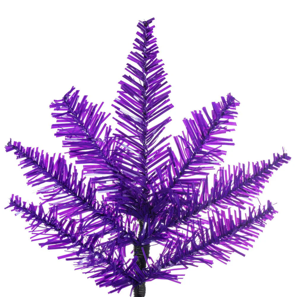 3'Hx25"W Fir Artificial Christmas Tree, Unlit -Purple - Image 3