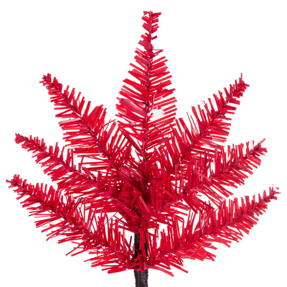 3'Hx25"W Fir Artificial Christmas Tree, Unlit -Red - Image 3