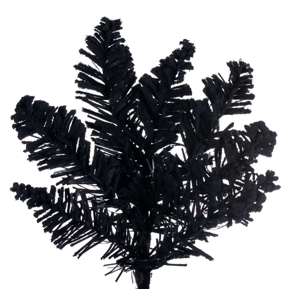 3'Hx25"W Flocked Fir Artificial Christmas Tree, Unlit -Black - Image 2