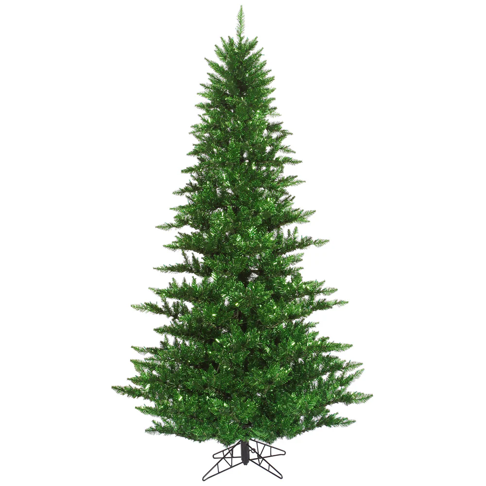 3'Hx25"W Tinsel Fir Artificial Christmas Tree, Unlit -Green