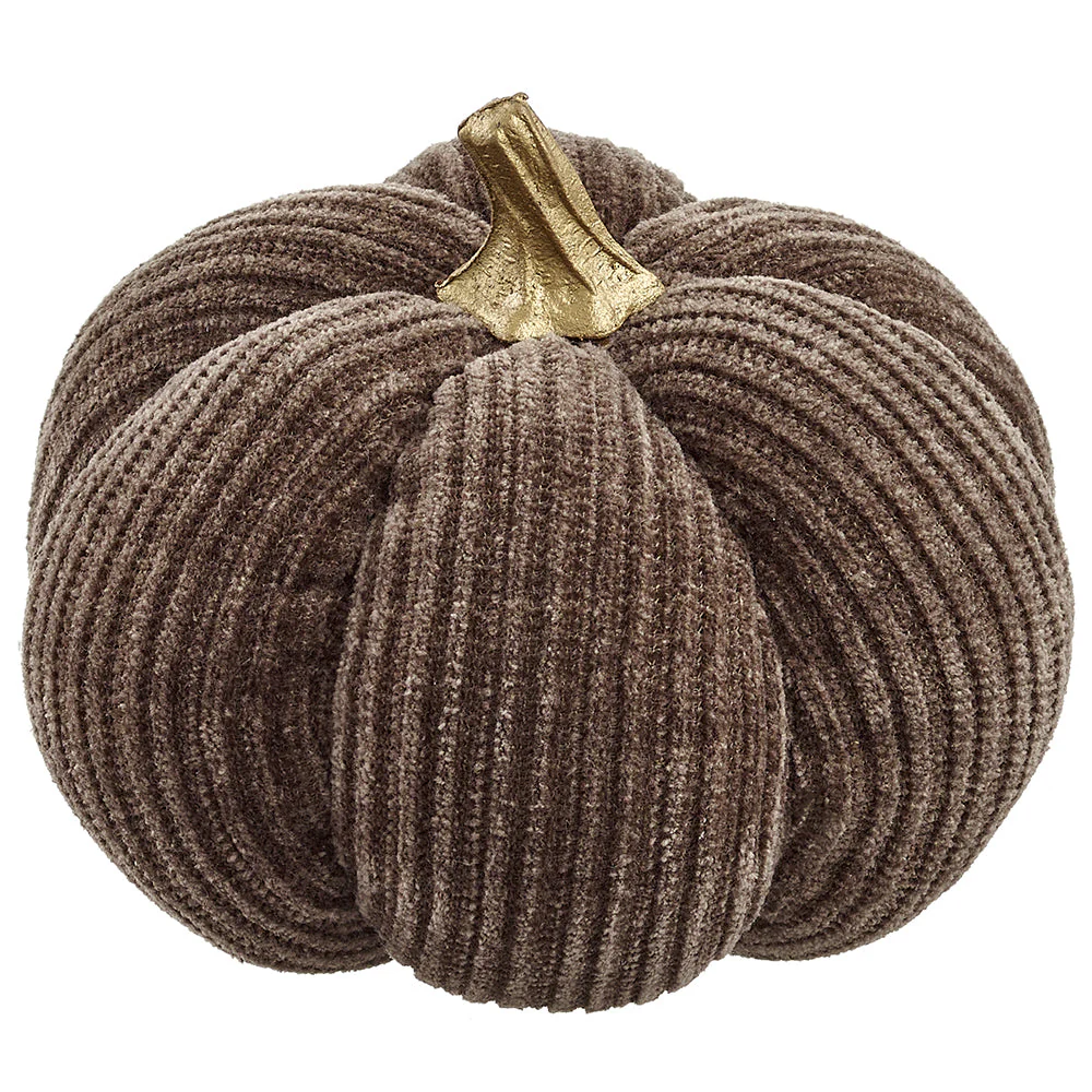 4.25"Hx5"W Artificial Pumpkin -Brown (Pack of 12)