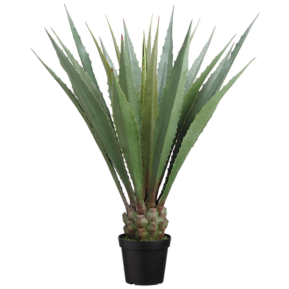 4' Agave Americana Succulent Artificial Plant w/Pot -Green