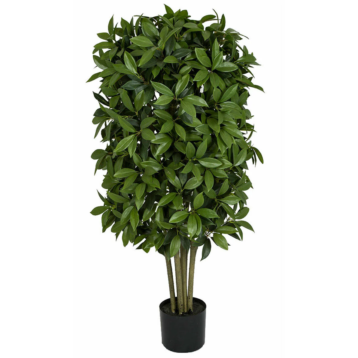 4' Artificial Bay Laurel Leaf Topiary Tree -2 Tone Green