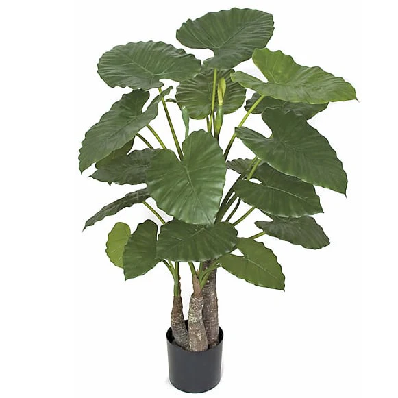 4' IFR Elephant Ear Artificial Plant w/Pot -Green