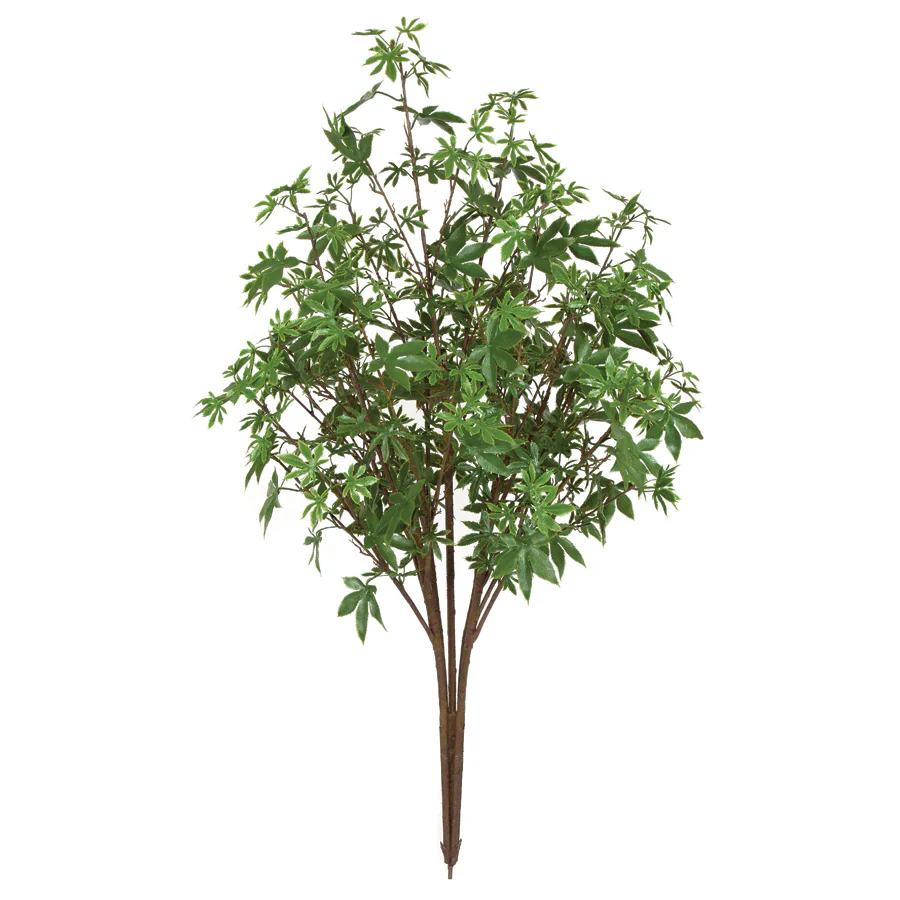 4' Outdoor UV-Proof Artificial Maple Tree -Green (Pack of 2)